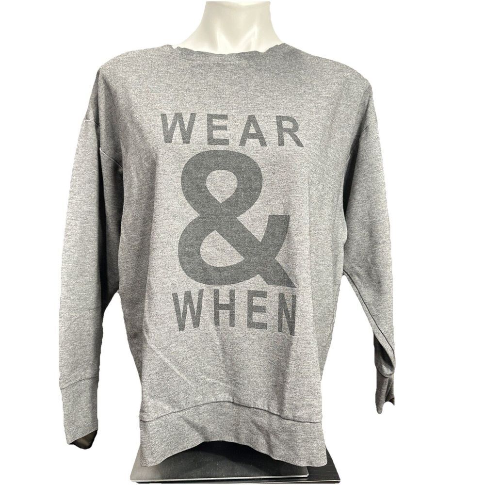 Banana Republic‎ Small Where & When Sweat Shirt Gray Long Sleeve